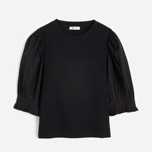 Madewell Black Puff Sleeve Top